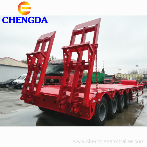 Factory Direct Sell 4 axles lowbed truck trailer